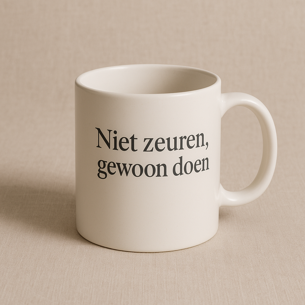 Mok – "Niet zeuren, gewoon doen"