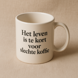 Mok – "Het leven is te kort voor slechte koffie"