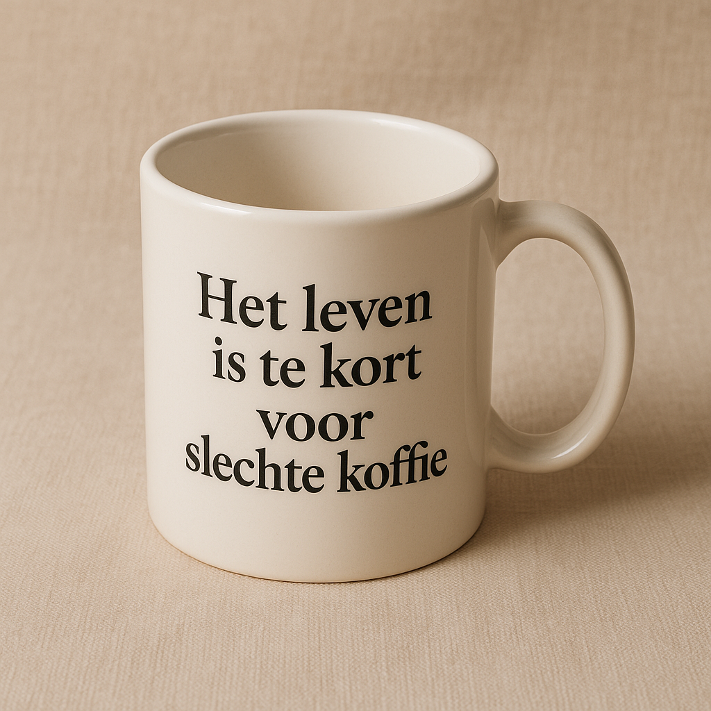 Mok – "Het leven is te kort voor slechte koffie"
